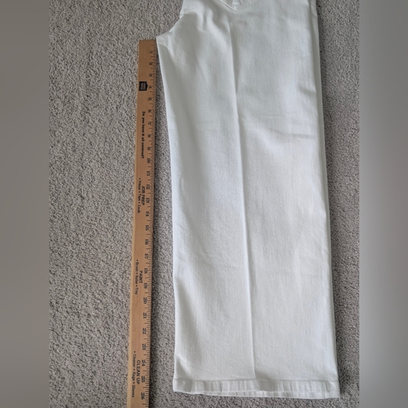 Lafayette 148 New York Womens Wyckoff White Ankle Wide Leg Jeans Denim Size 30 - Picture 16 of 16